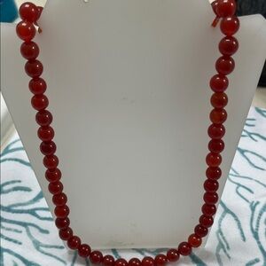 Vintage Carnelian Beads Necklace